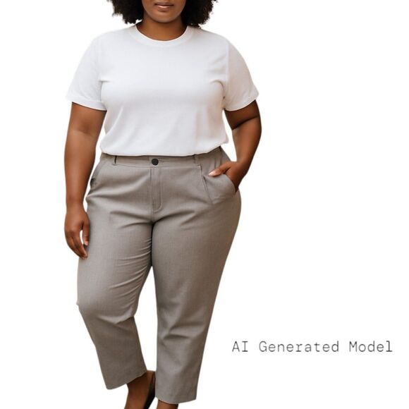 ETRO Italy Pinstripe Flat front Lightweight Cropped Pants Wm Sz 48/ US 16 - Picture 1 of 11